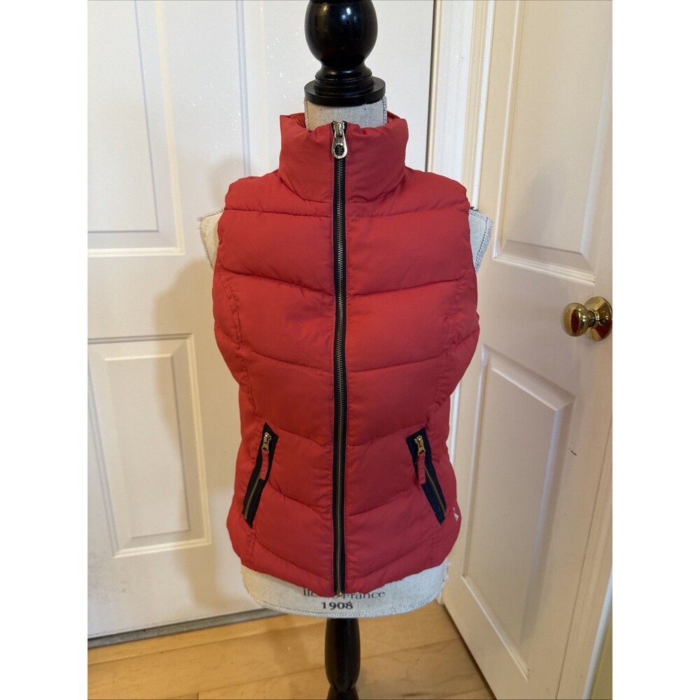 RED PUFFER VEST Joules Nantucket Red Women’s Size 6